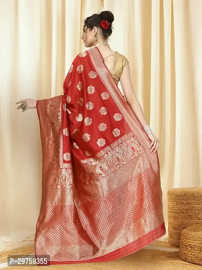 Stylish Art Silk Jacquard Saree with Blouse piece For Women-thumb3