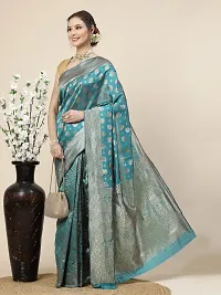 Stylish Art Silk Jacquard Saree with Blouse piece For Women-thumb1