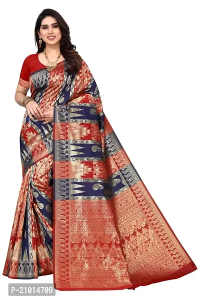 Women Art Silk Woven Design Saree with Blouse piece