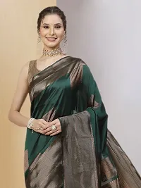 Stylish Art Silk Jacquard Saree with Blouse piece For Women-thumb3