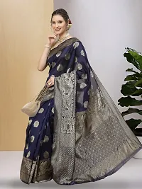 Stylish Art Silk Jacquard Saree with Blouse piece For Women-thumb1