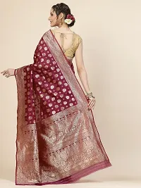 Stylish Art Silk Jacquard Saree with Blouse piece For Women-thumb2