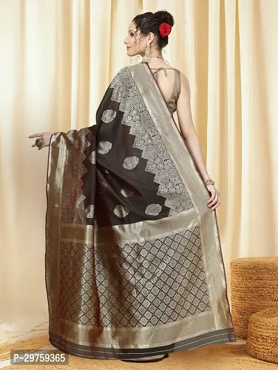 Stylish Art Silk Jacquard Saree with Blouse piece For Women-thumb3