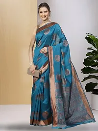 Stylish Art Silk Jacquard Saree with Blouse piece For Women-thumb1