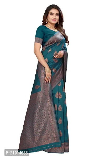 Women Art Silk Saree with Blouse piece-thumb4