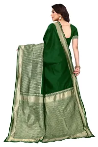 Women Art Silk Woven Design Saree with Blouse piece-thumb3