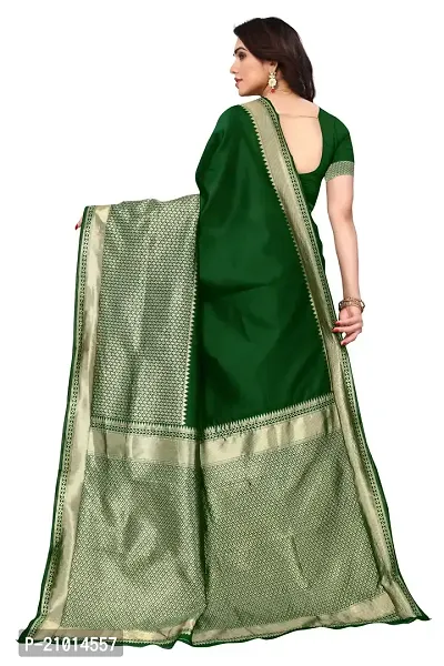 Women Art Silk Woven Design Saree with Blouse piece-thumb4