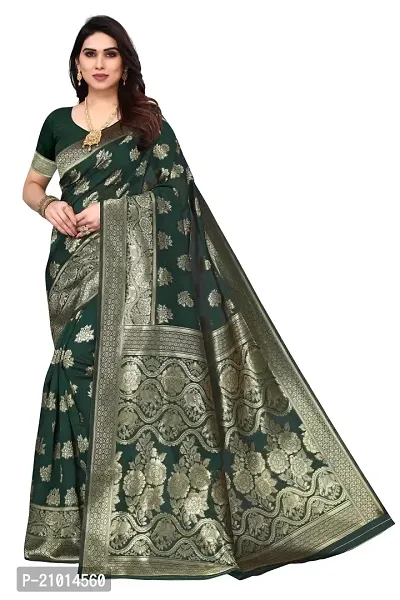 Women Art Silk Woven Design Saree with Blouse piece