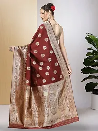 Stylish Art Silk Jacquard Saree with Blouse piece For Women-thumb2