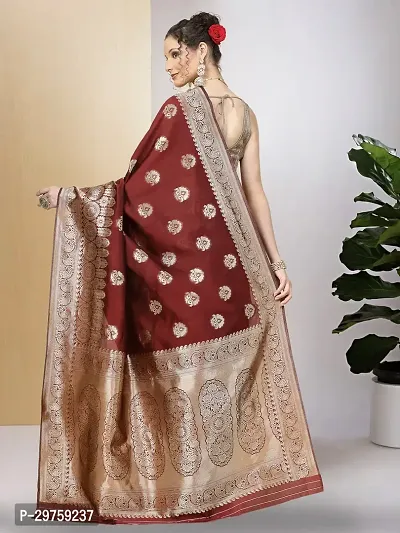 Stylish Art Silk Jacquard Saree with Blouse piece For Women-thumb3