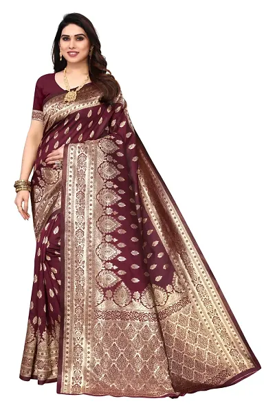 Women Art Silk Saree with Blouse piece