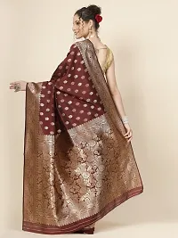 Stylish Art Silk Jacquard Saree with Blouse piece For Women-thumb2