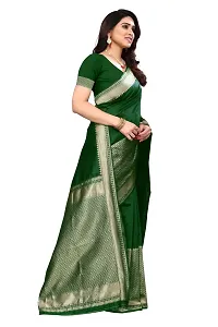 Women Art Silk Woven Design Saree with Blouse piece-thumb2