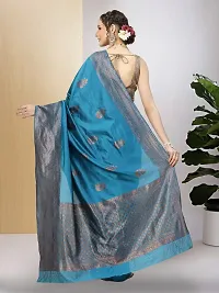 Stylish Art Silk Jacquard Saree with Blouse piece For Women-thumb2