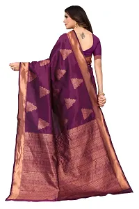 Women Banarasi Jacquard Saree with Blouse piece-thumb1