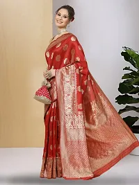 Stylish Art Silk Jacquard Saree with Blouse piece For Women-thumb1