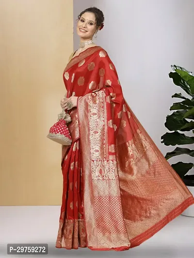 Stylish Art Silk Jacquard Saree with Blouse piece For Women-thumb2