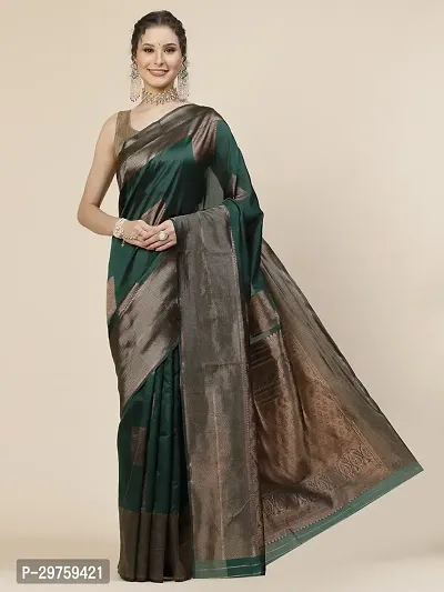 Stylish Art Silk Jacquard Saree with Blouse piece For Women-thumb0