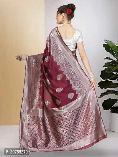 Stylish Art Silk Jacquard Saree with Blouse piece For Women-thumb3