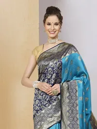 Stylish Art Silk Jacquard Saree with Blouse piece For Women-thumb3