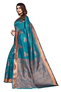 Women Banarasi Jacquard Saree with Blouse piece-thumb2