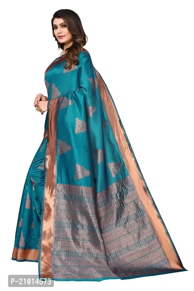 Women Banarasi Jacquard Saree with Blouse piece-thumb3