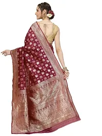 Stylish Art Silk Jacquard Saree with Blouse piece For Women-thumb1