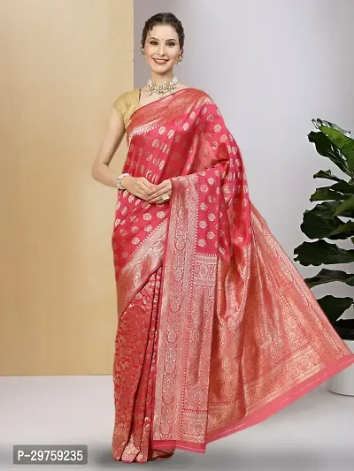 Stylish Art Silk Jacquard Saree with Blouse piece For Women