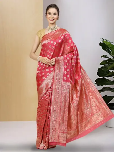 Stylish Art Silk Jacquard Saree with Blouse piece For Women