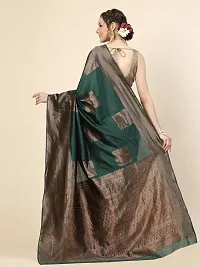 Stylish Art Silk Jacquard Saree with Blouse piece For Women-thumb2