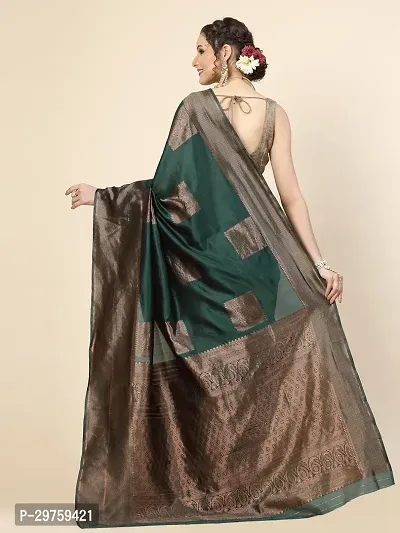 Stylish Art Silk Jacquard Saree with Blouse piece For Women-thumb3