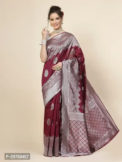 Stylish Art Silk Jacquard Saree with Blouse piece For Women-thumb0