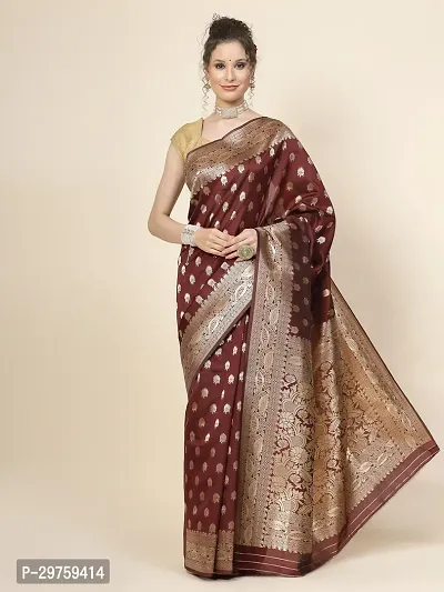 Stylish Art Silk Jacquard Saree with Blouse piece For Women