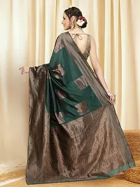 Stylish Art Silk Jacquard Saree with Blouse piece For Women-thumb2