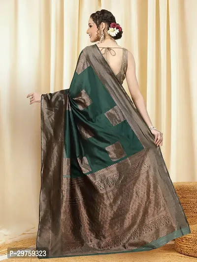 Stylish Art Silk Jacquard Saree with Blouse piece For Women-thumb3