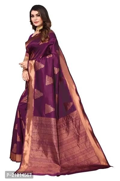 Women Banarasi Jacquard Saree with Blouse piece-thumb4