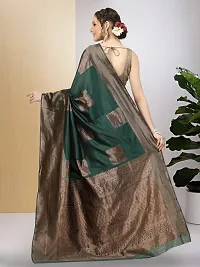 Stylish Art Silk Jacquard Saree with Blouse piece For Women-thumb2