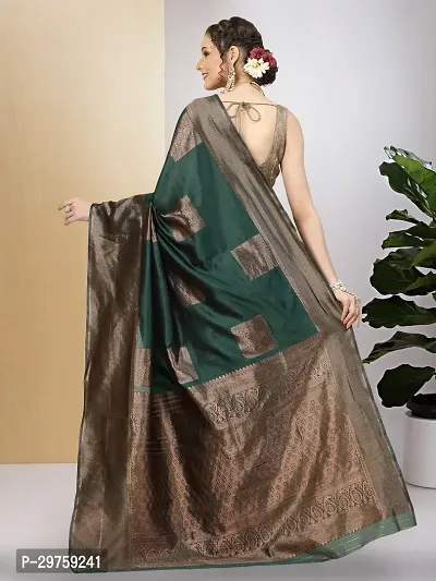 Stylish Art Silk Jacquard Saree with Blouse piece For Women-thumb3