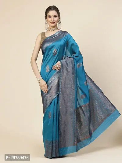 Stylish Art Silk Jacquard Saree with Blouse piece For Women