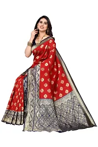 Beautiful Banarasi Silk Woven Design Saree with Blouse Piece For Women-thumb3