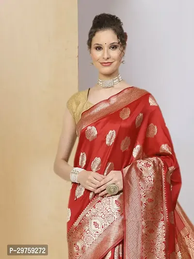 Stylish Art Silk Jacquard Saree with Blouse piece For Women-thumb4