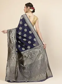 Stylish Art Silk Jacquard Saree with Blouse piece For Women-thumb2