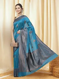 Stylish Art Silk Jacquard Saree with Blouse piece For Women-thumb1