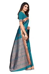 Women Banarasi Jacquard Saree with Blouse piece-thumb3