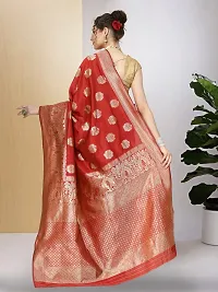 Stylish Art Silk Jacquard Saree with Blouse piece For Women-thumb2