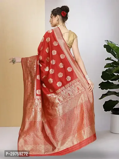 Stylish Art Silk Jacquard Saree with Blouse piece For Women-thumb3