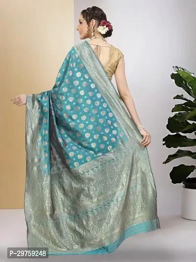 Stylish Art Silk Jacquard Saree with Blouse piece For Women-thumb3