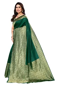 Women Art Silk Woven Design Saree with Blouse piece-thumb1