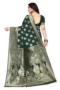 Women Art Silk Woven Design Saree with Blouse piece-thumb1