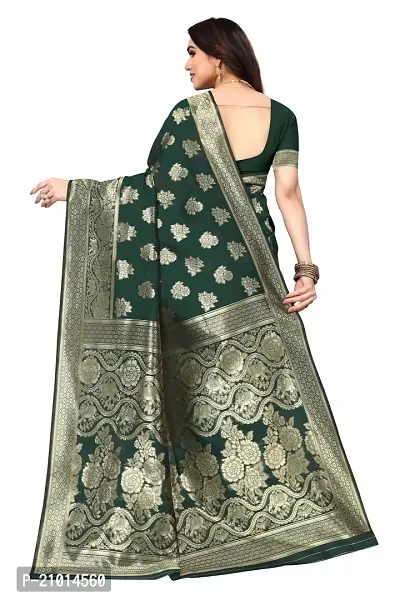 Women Art Silk Woven Design Saree with Blouse piece-thumb2